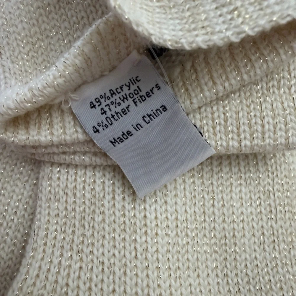 Talbots Cream Knit Gloves